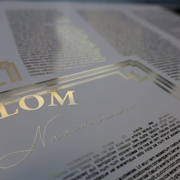 Gullfolie på diplom
